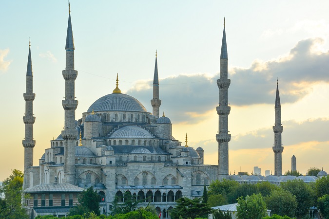 La Moschea Blu a Istanbul, la più grande metropoli della Turchia.