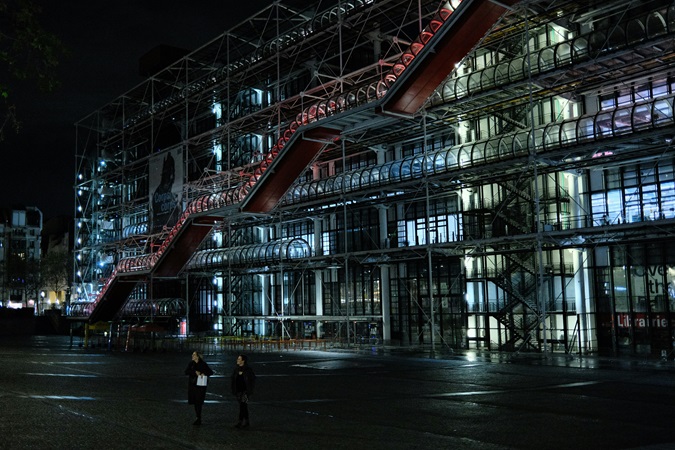 Le Centre Georges Pompidou, progettato da Rogers, Piano e Franchini e inaugurato nel 1977.