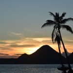 L'isola di Tortola al tramonto