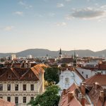 Uno scorcio aereo di Graz